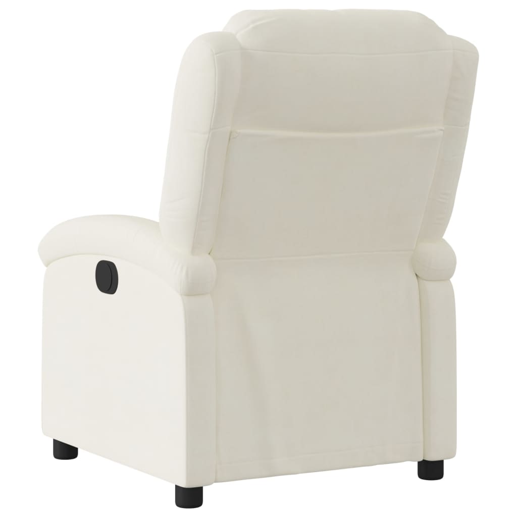 Fauteuil inclinable électrique Crème Velours - Xios Store SNC