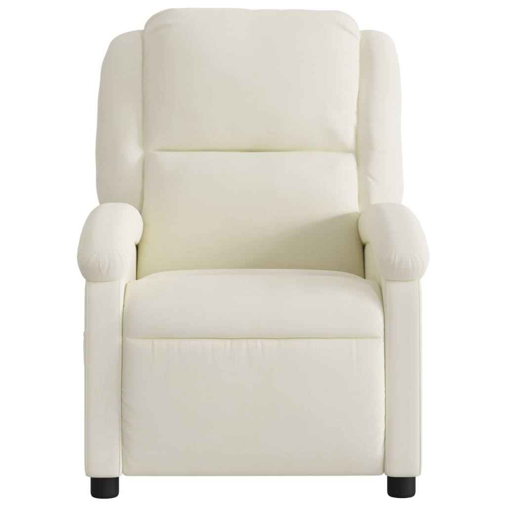 Fauteuil inclinable électrique Crème Velours - Xios Store SNC