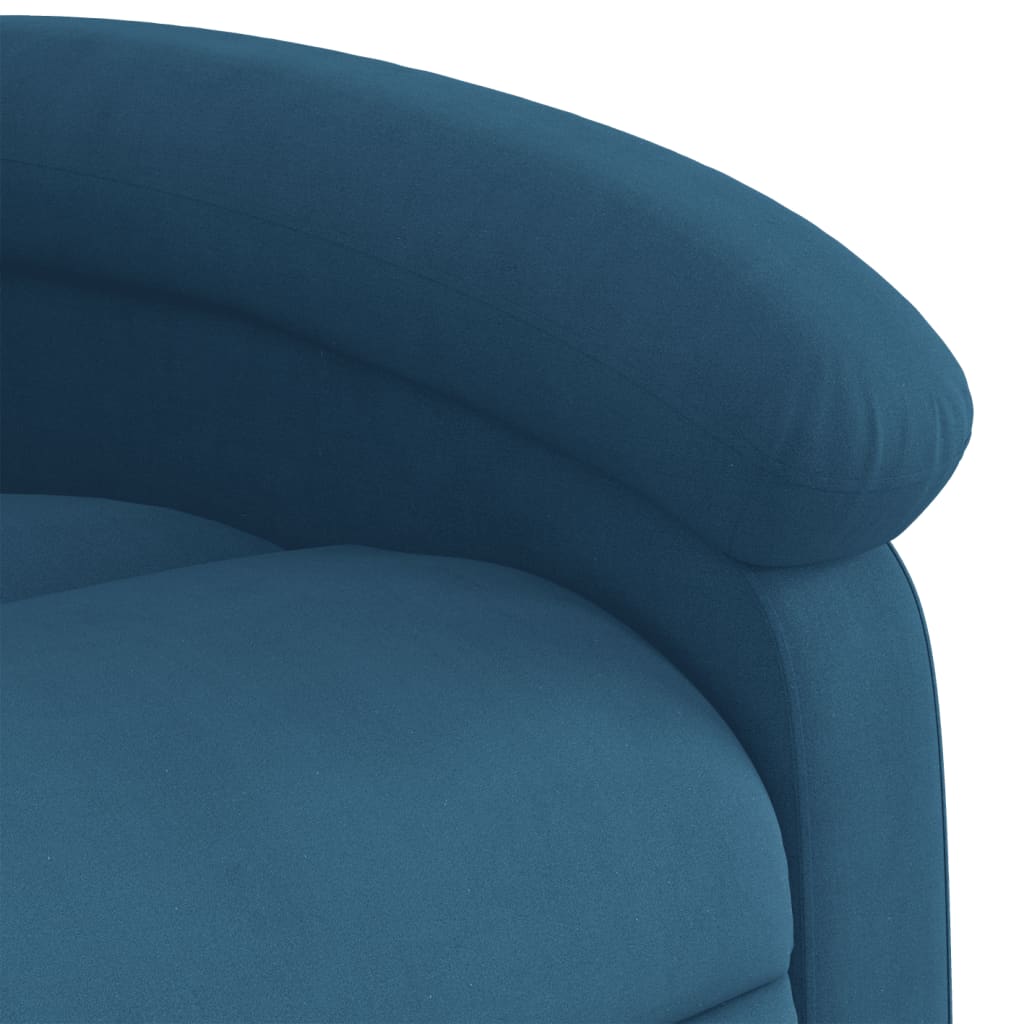 Fauteuil inclinable électrique bleu velours - Xios Store SNC