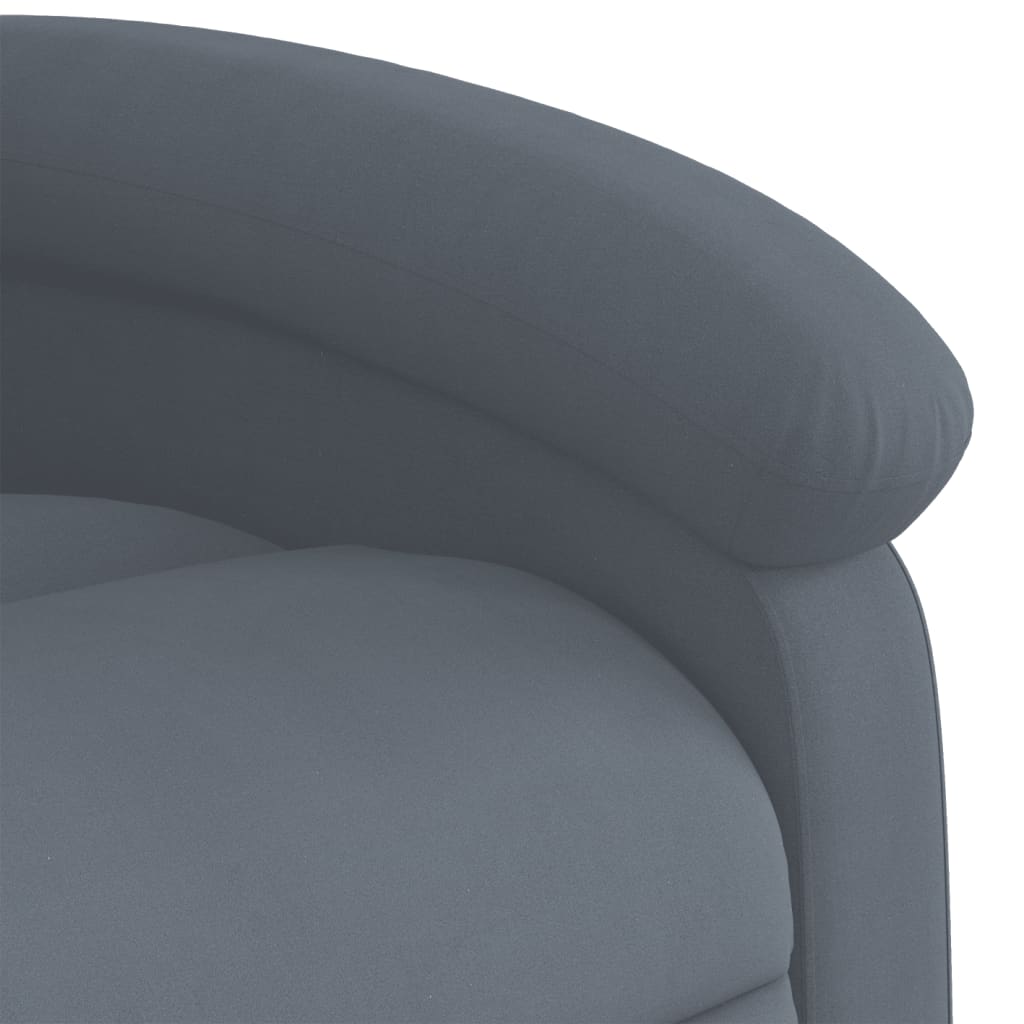 Fauteuil inclinable de massage électrique gris foncé velours Fauteuils vidaXL   