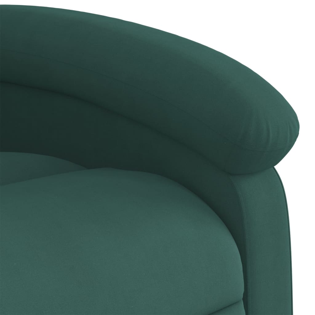 Fauteuil inclinable de massage électrique vert foncé velours Fauteuils vidaXL   