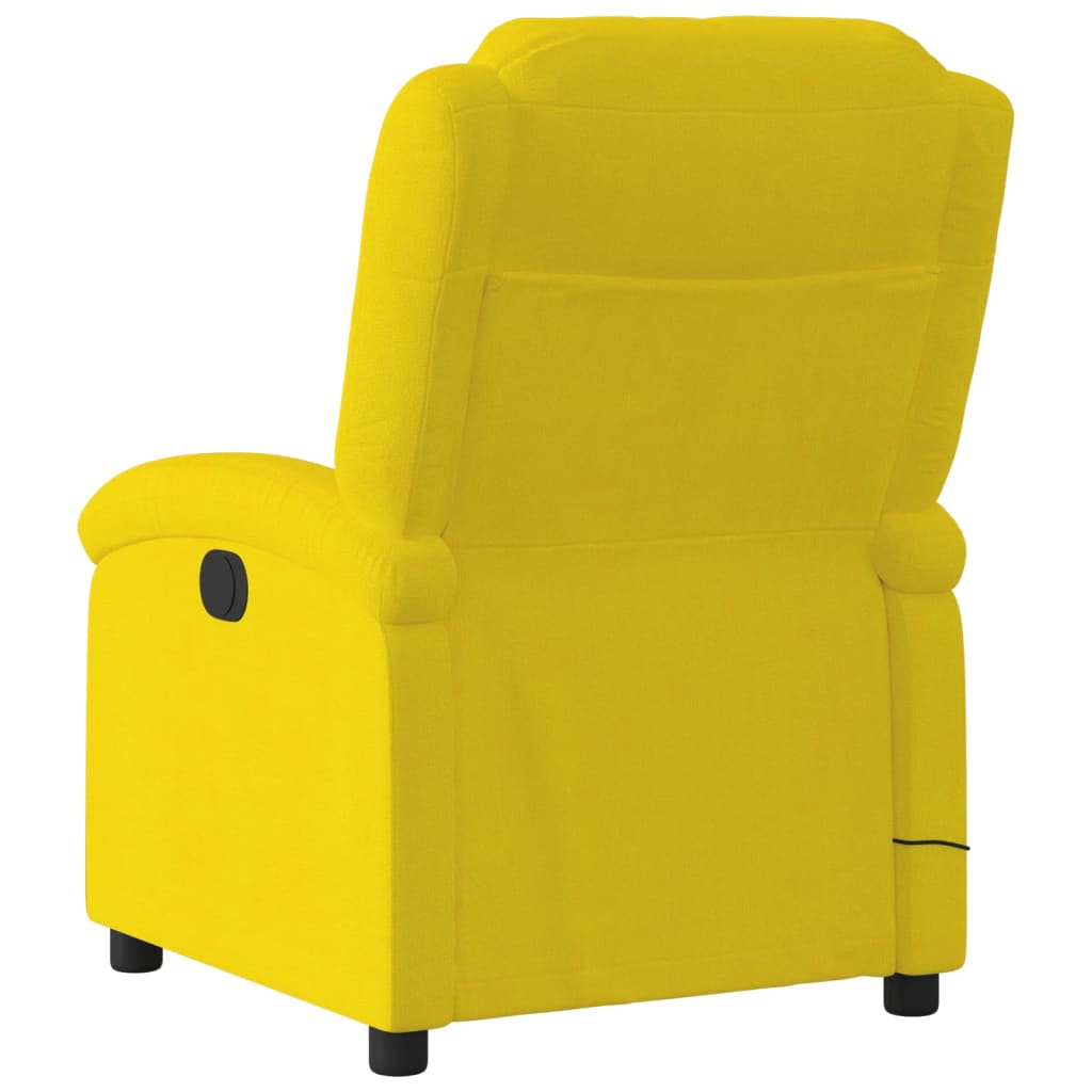 Fauteuil inclinable de massage électrique jaune velours Fauteuils vidaXL   