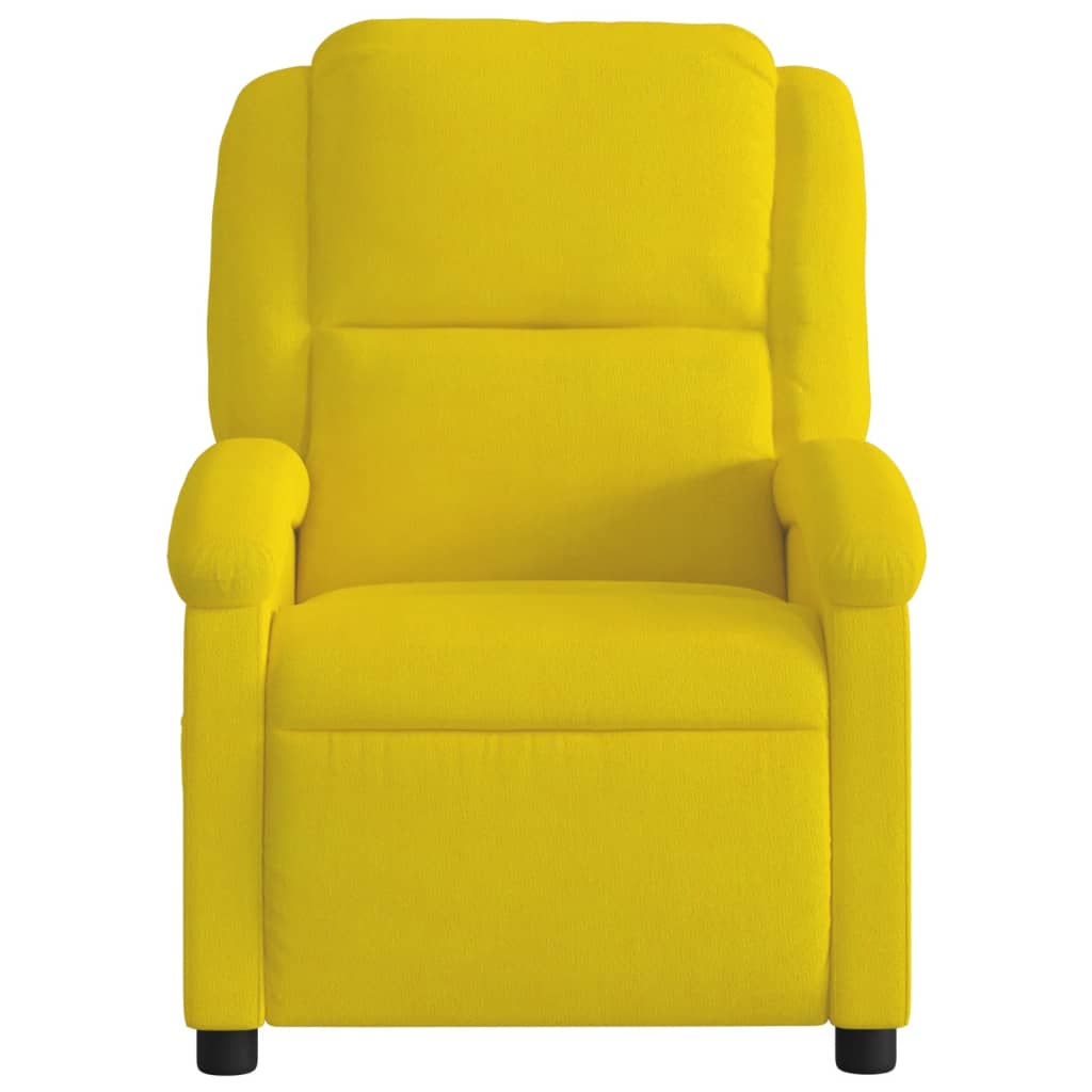 Fauteuil inclinable de massage électrique jaune velours Fauteuils vidaXL   