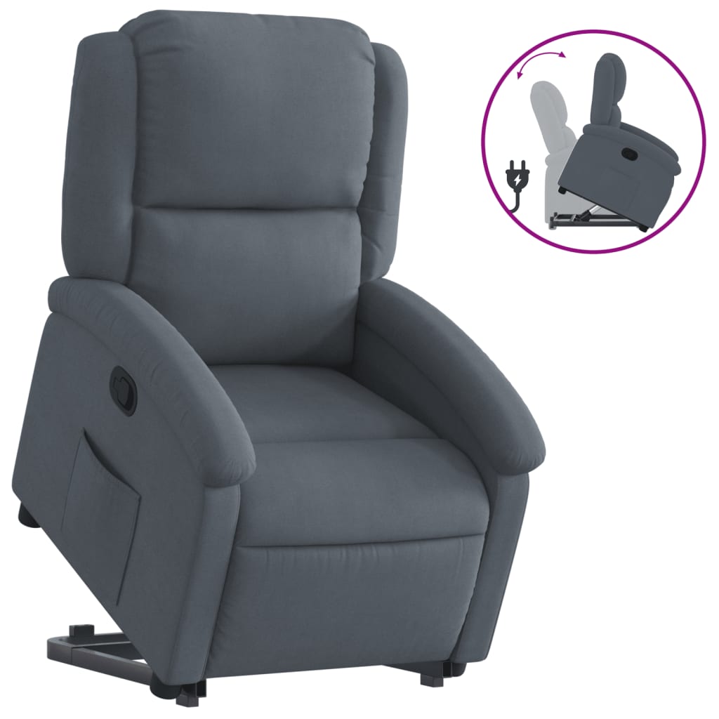 Fauteuil inclinable Gris foncé Velours - Xios Store SNC