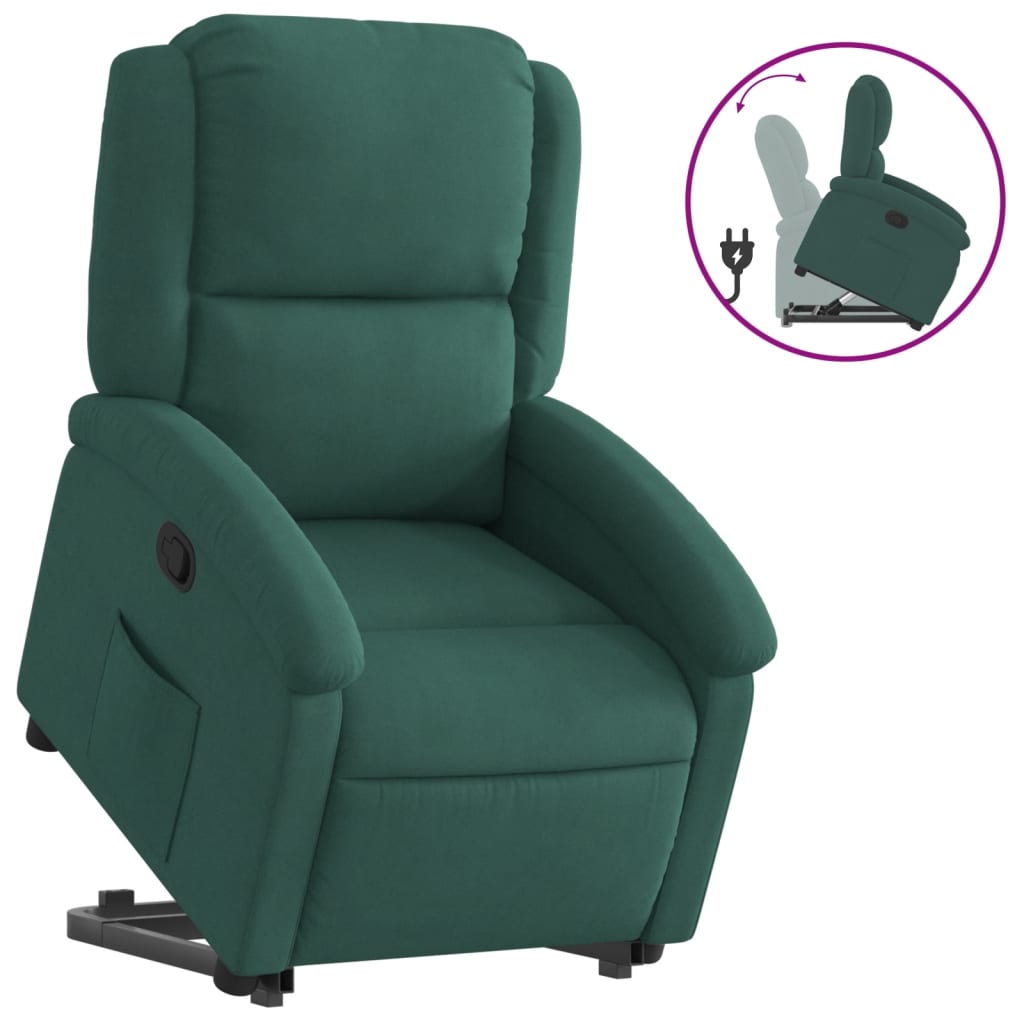 Fauteuil inclinable Vert foncé Velours - Xios Store SNC