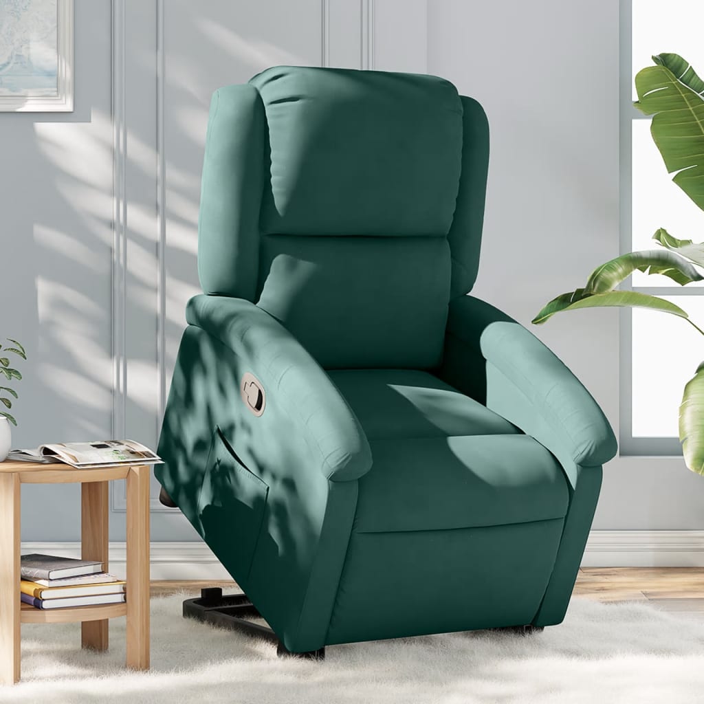 Fauteuil inclinable Vert foncé Velours - Xios Store SNC