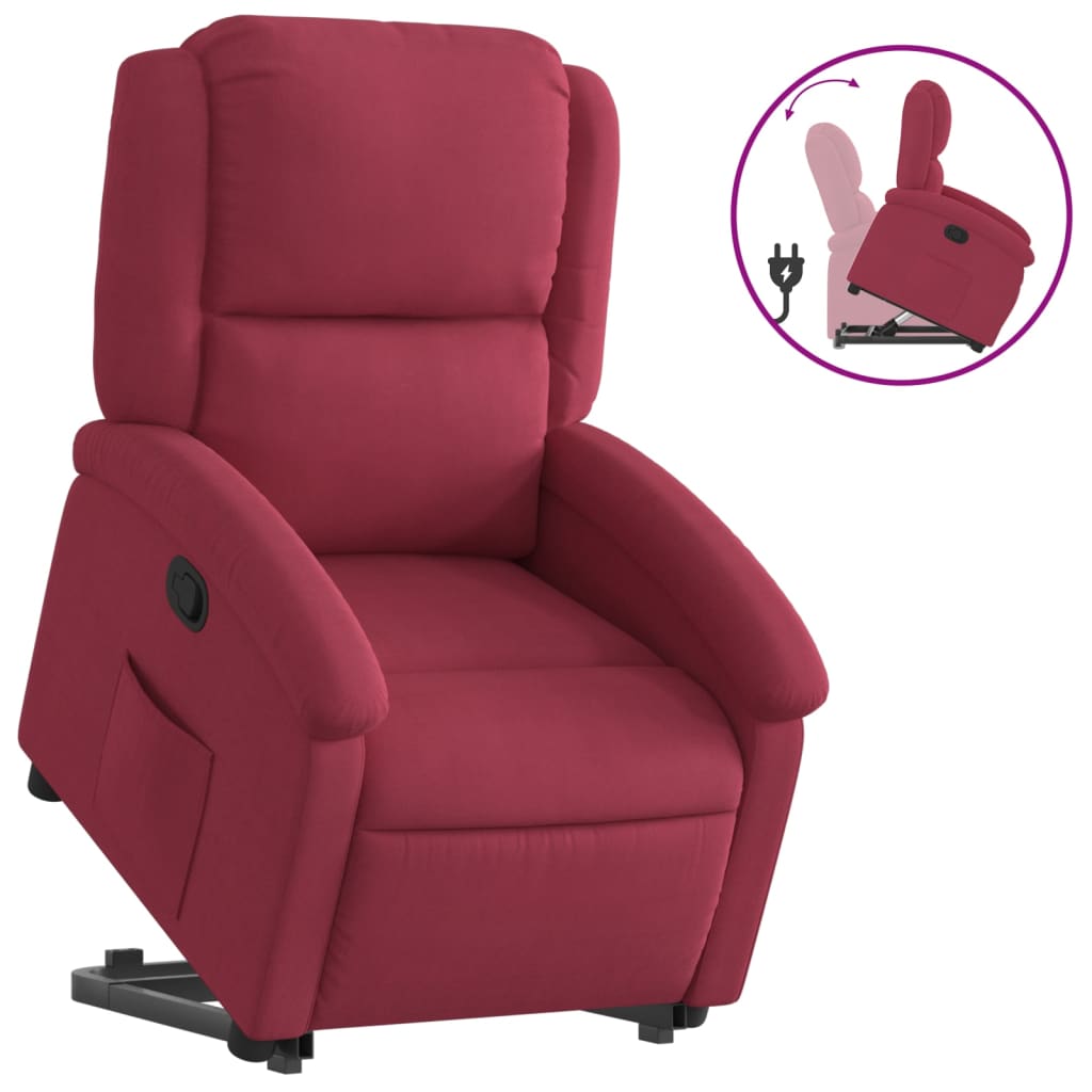 Fauteuil inclinable Rouge bordeaux Velours - Xios Store SNC