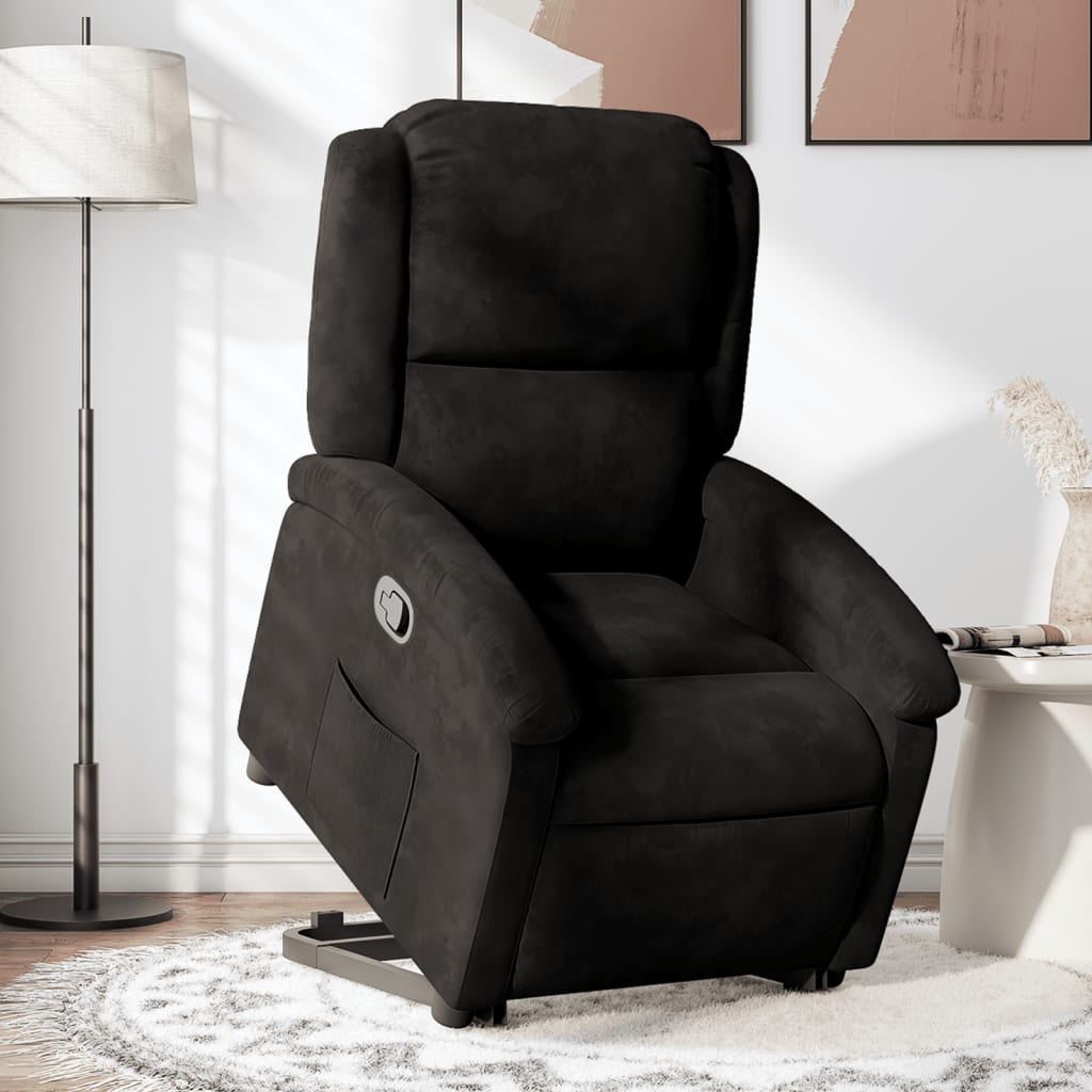 Fauteuil inclinable Noir Velours - Xios Store SNC