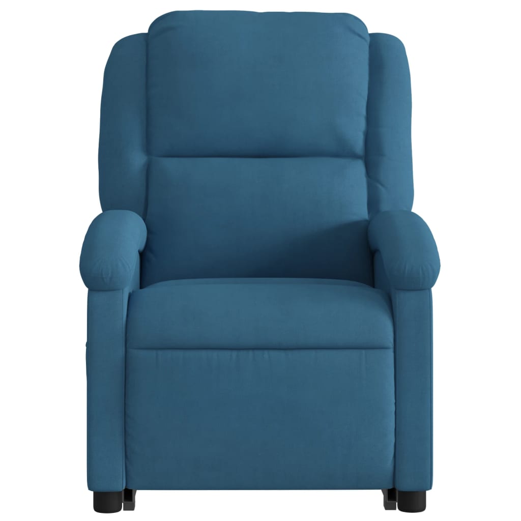 Fauteuil inclinable bleu velours - Xios Store SNC