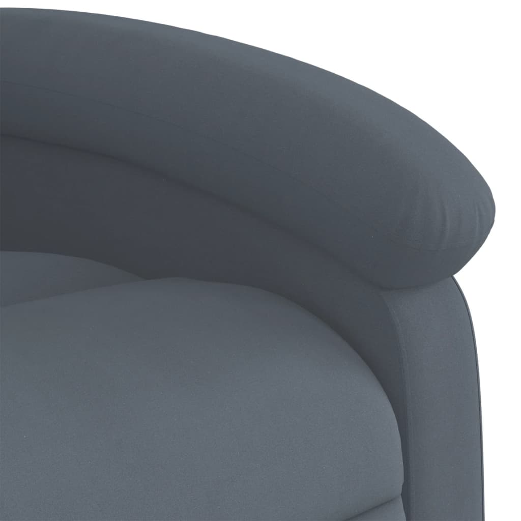 Fauteuil de massage inclinable Gris foncé Velours Fauteuils vidaXL   