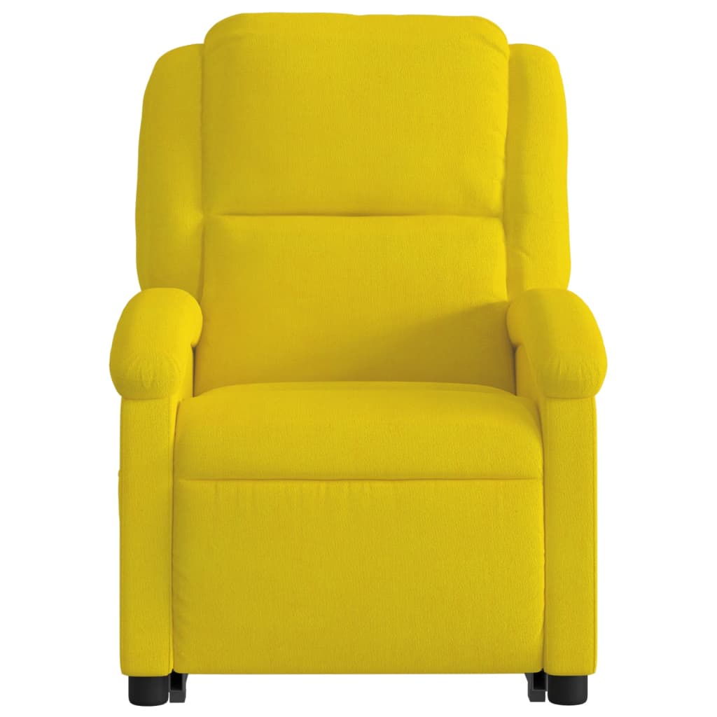 Fauteuil de massage inclinable Jaune Velours Fauteuils vidaXL   