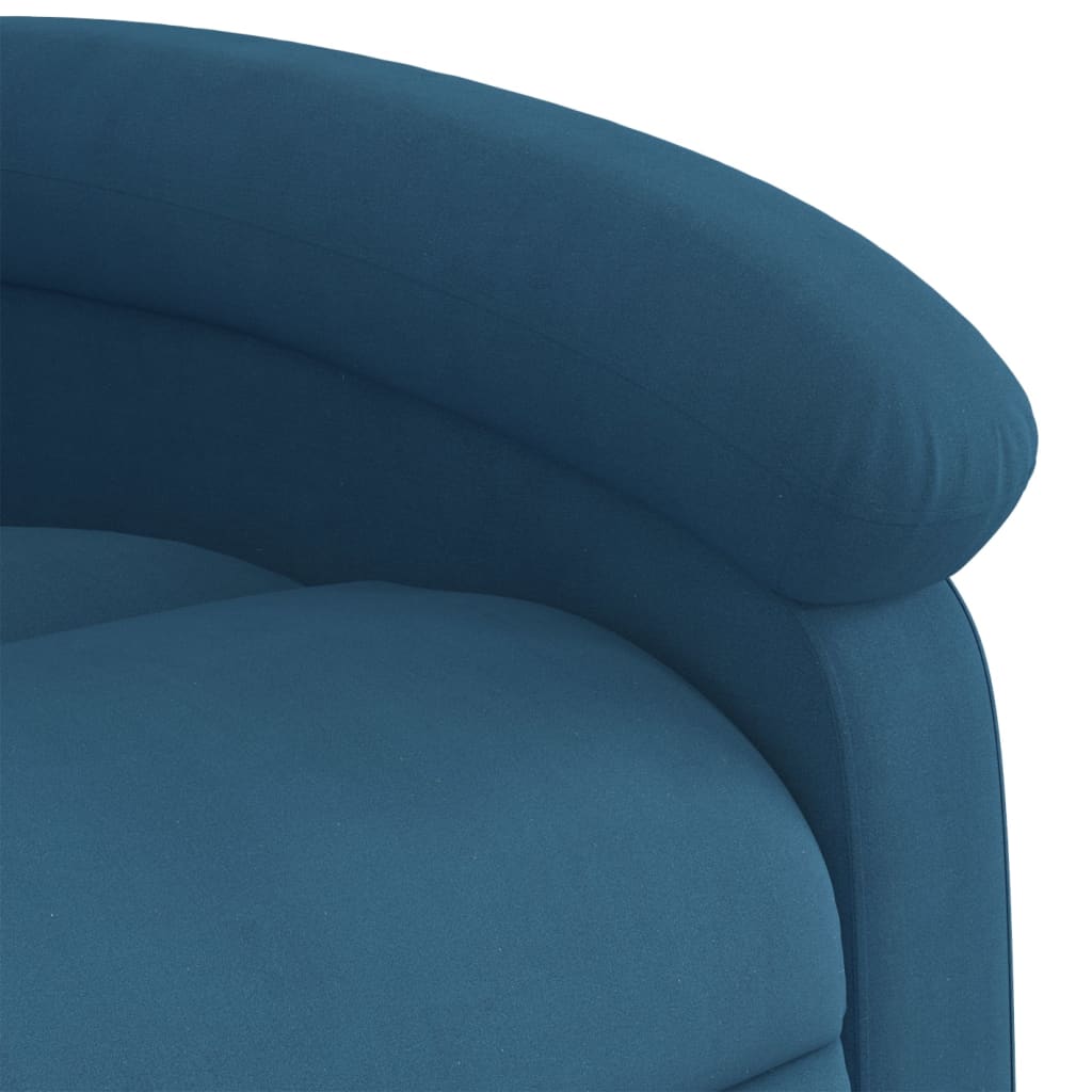 Fauteuil de massage inclinable Bleu Velours Fauteuils vidaXL   