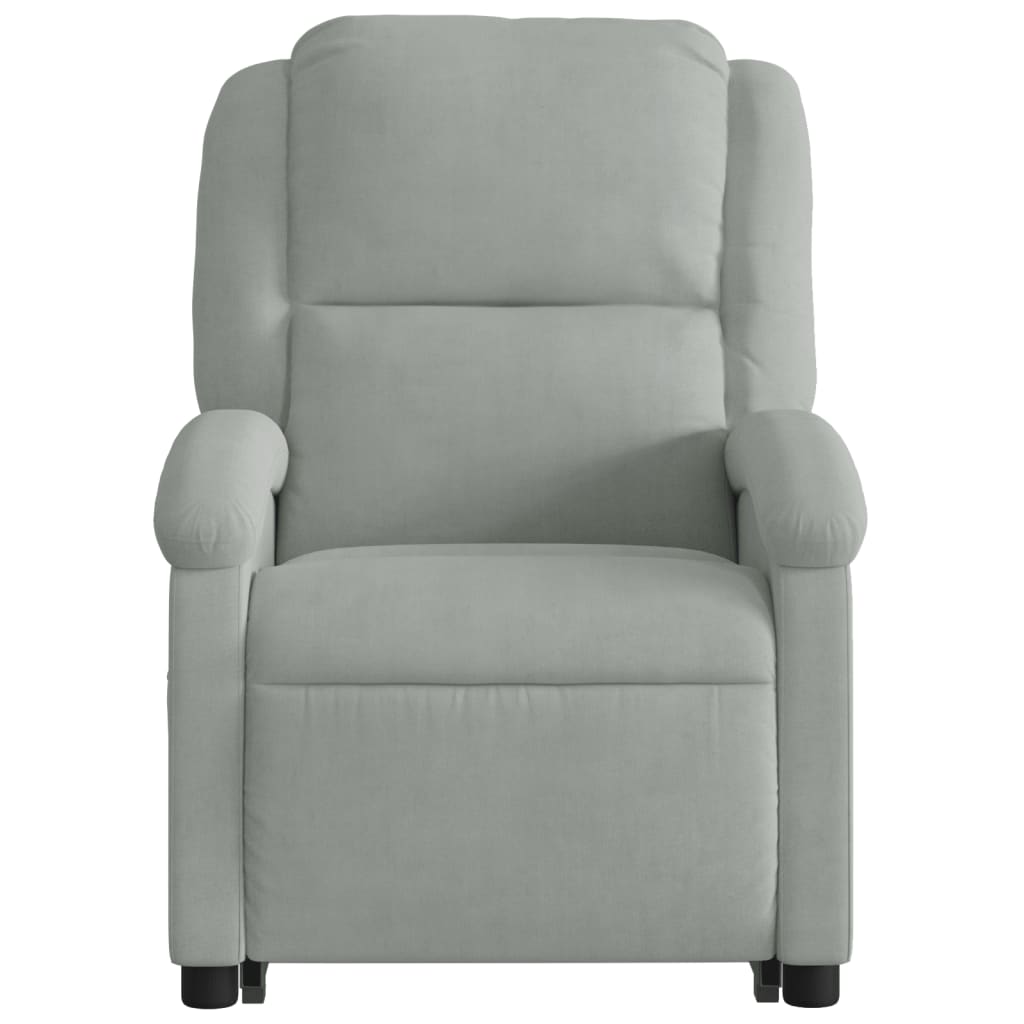 Fauteuil inclinable électrique gris clair velours Fauteuils vidaXL   