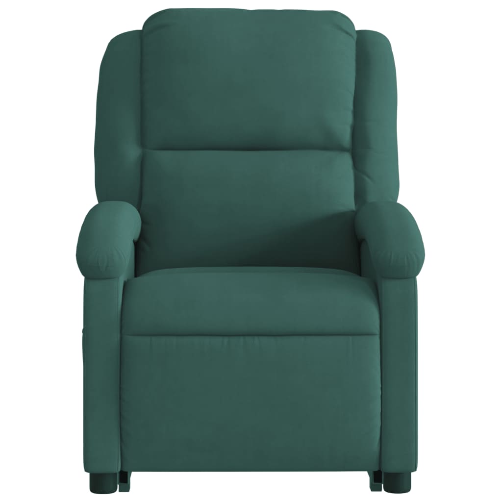 Fauteuil inclinable électrique vert foncé velours - Xios Store SNC