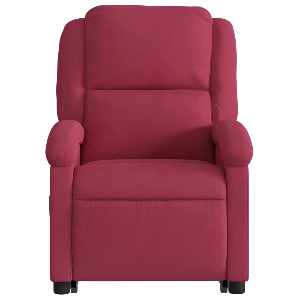 Fauteuil inclinable électrique rouge bordeaux velours - Xios Store SNC