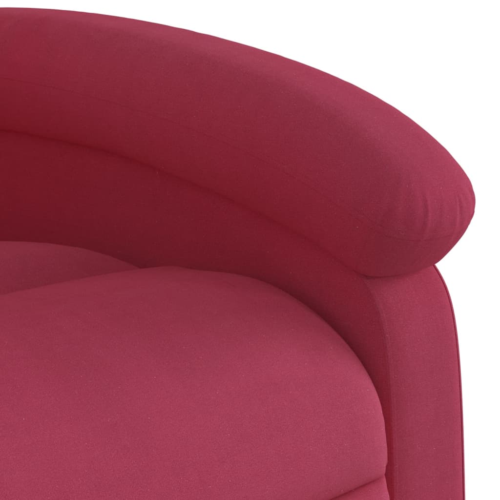 Fauteuil inclinable électrique rouge bordeaux velours - Xios Store SNC