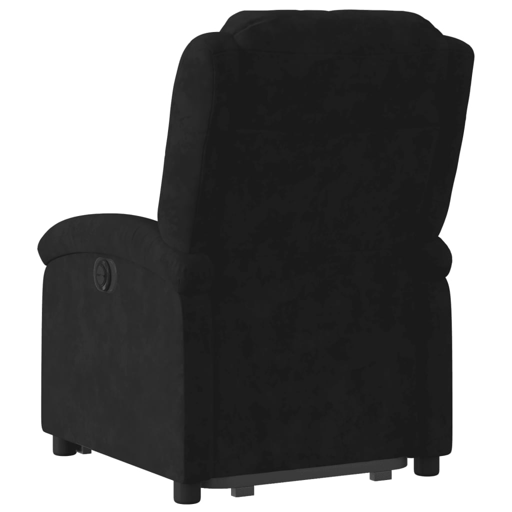 Fauteuil inclinable électrique noir velours - Xios Store SNC