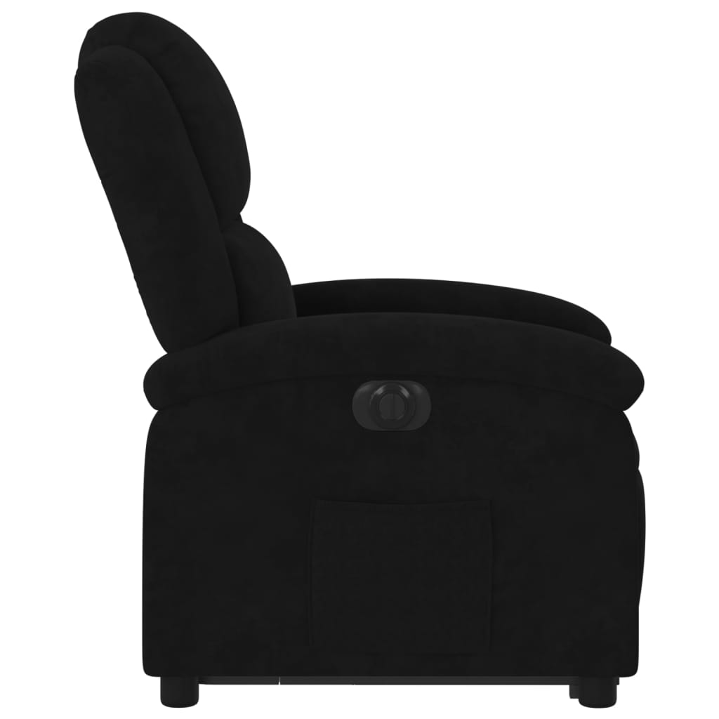 Fauteuil inclinable électrique noir velours - Xios Store SNC