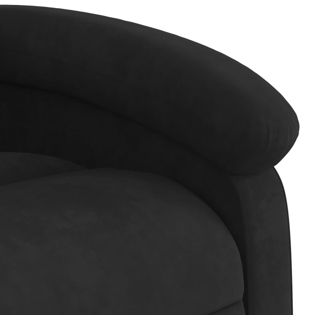 Fauteuil inclinable électrique noir velours - Xios Store SNC