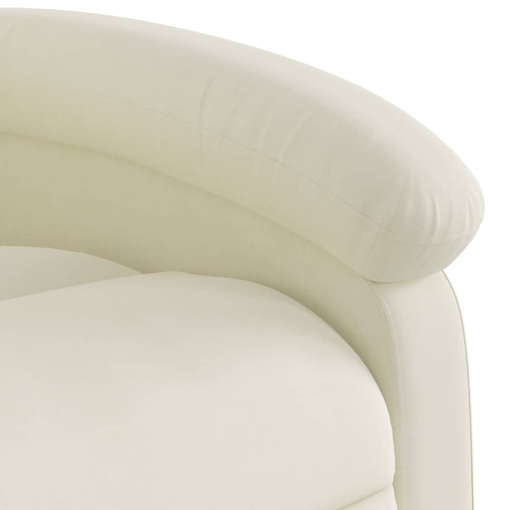 Fauteuil inclinable électrique crème velours - Xios Store SNC