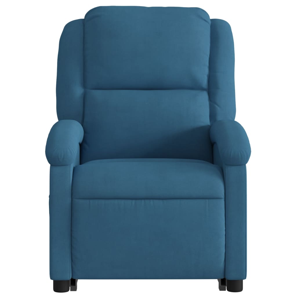 Fauteuil inclinable électrique bleu velours - Xios Store SNC