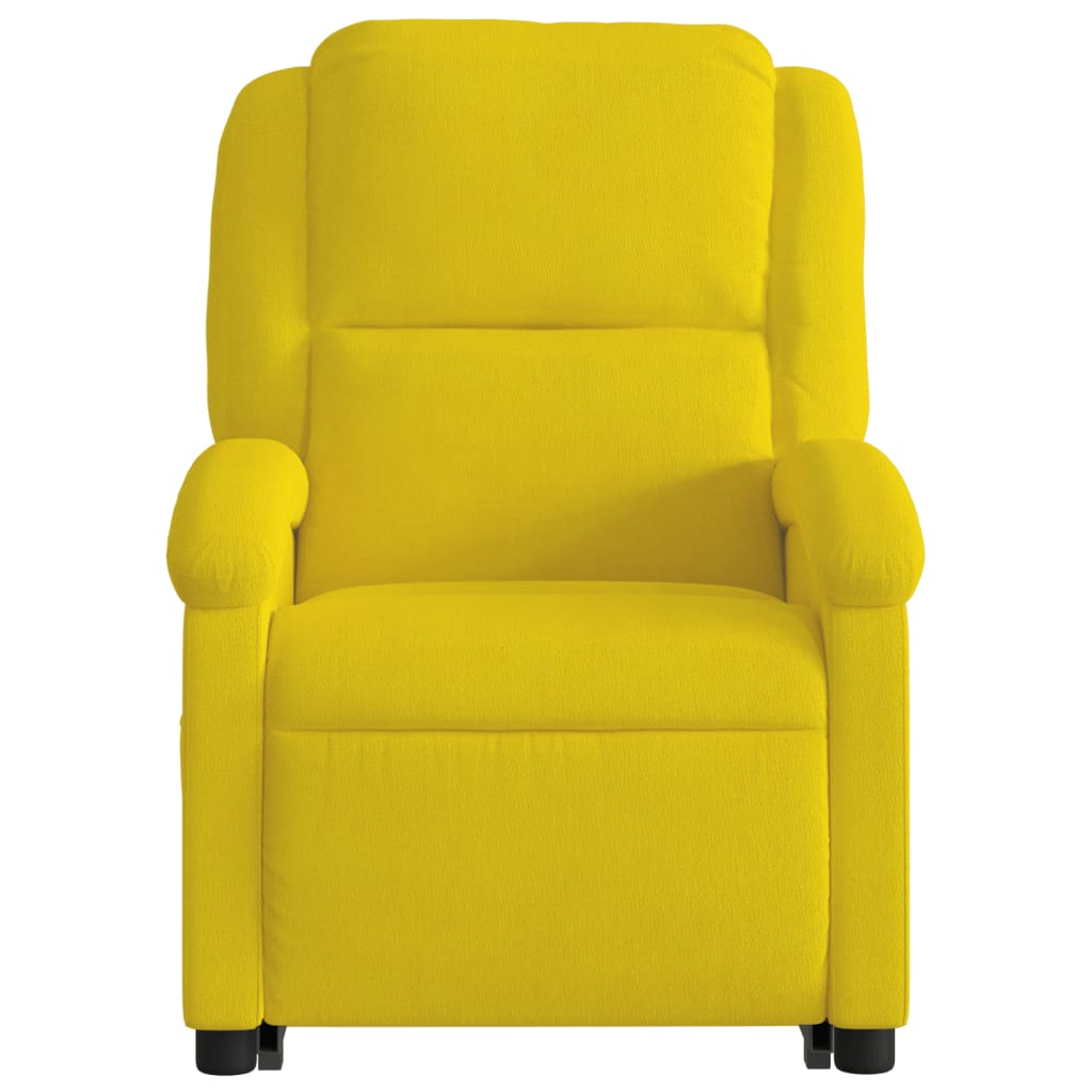 Fauteuil inclinable de massage électrique jaune velours Fauteuils vidaXL   