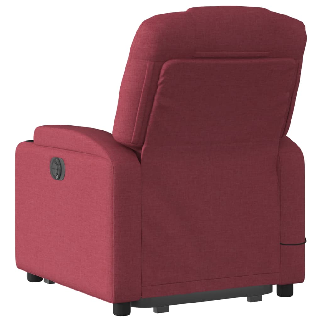 Fauteuil inclinable de massage Rouge bordeaux Tissu Fauteuils vidaXL   