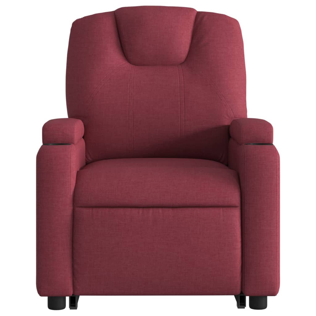 Fauteuil inclinable de massage Rouge bordeaux Tissu Fauteuils vidaXL   