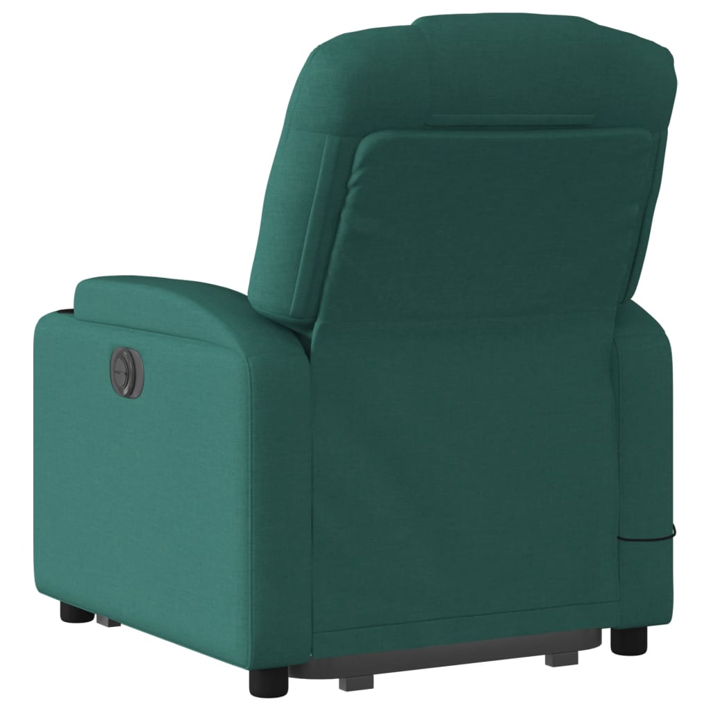 Fauteuil inclinable de massage Vert foncé Tissu Fauteuils vidaXL   