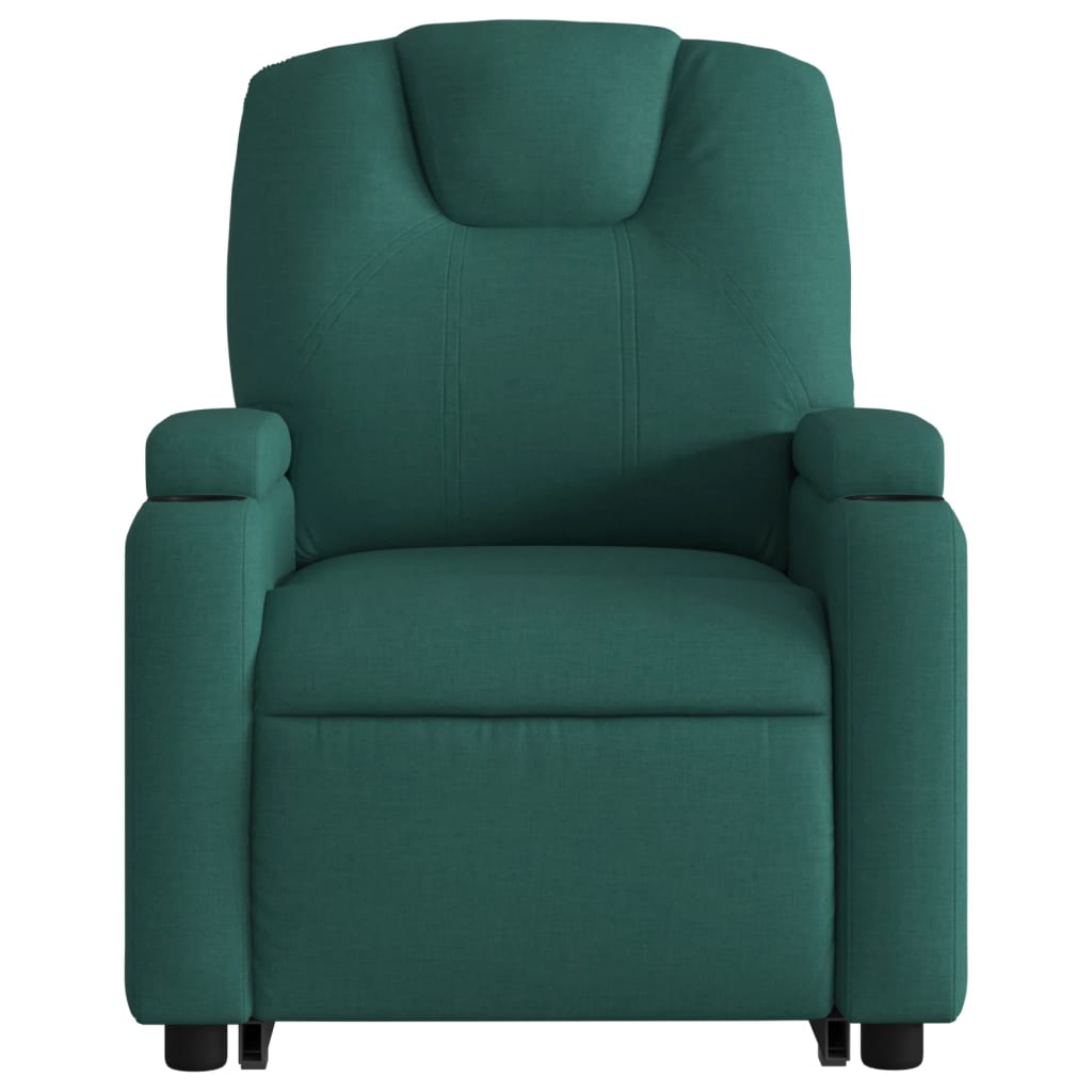 Fauteuil inclinable de massage Vert foncé Tissu Fauteuils vidaXL   