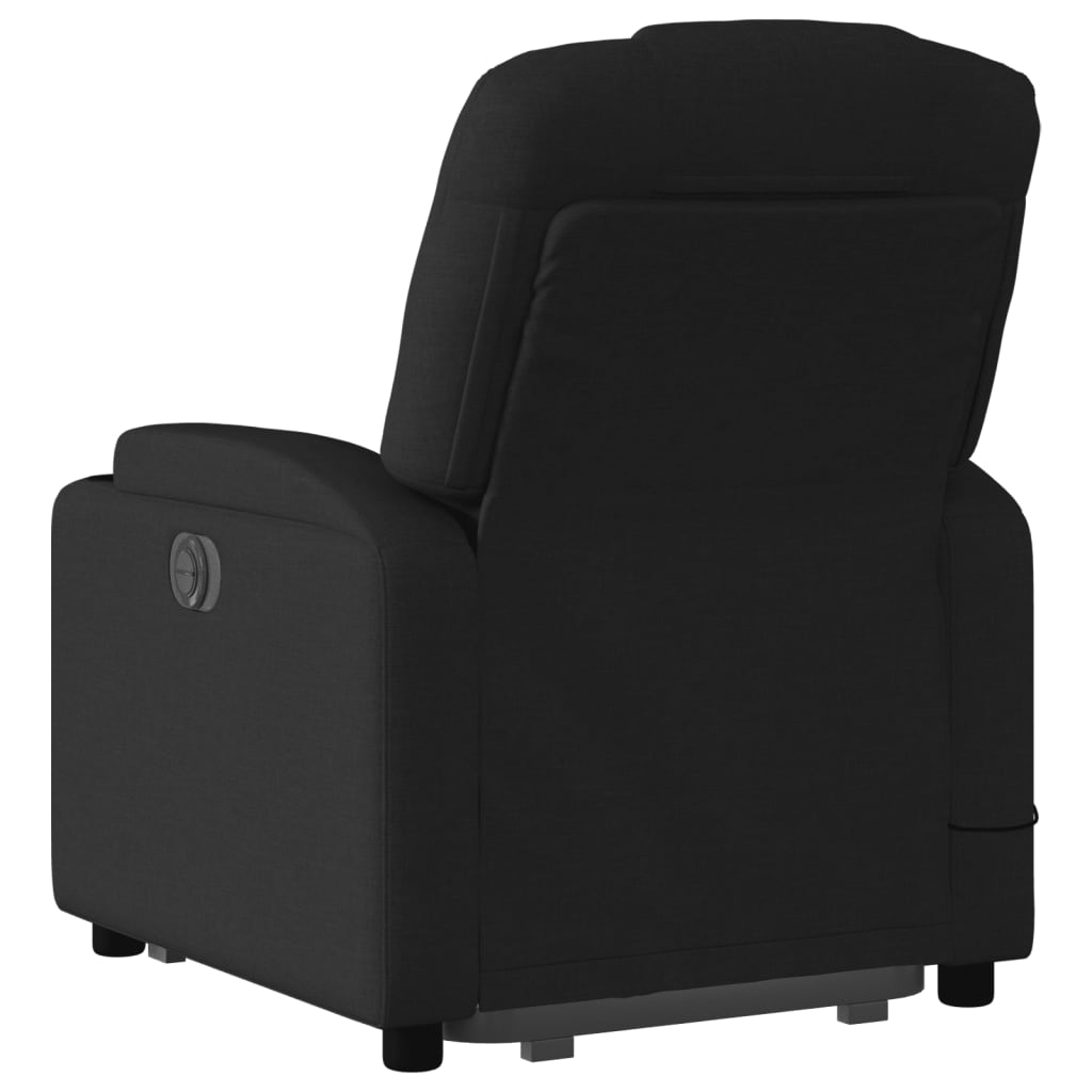 Fauteuil inclinable de massage électrique Noir Tissu Fauteuils vidaXL   