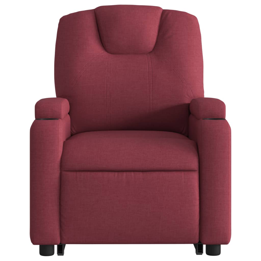 Fauteuil inclinable de massage électrique Rouge bordeaux Tissu Fauteuils vidaXL   