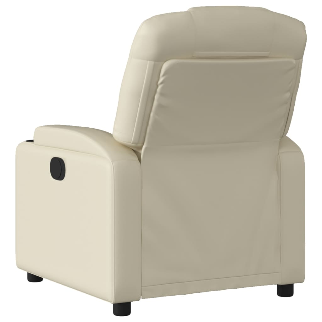 Fauteuil inclinable électrique Crème Similicuir