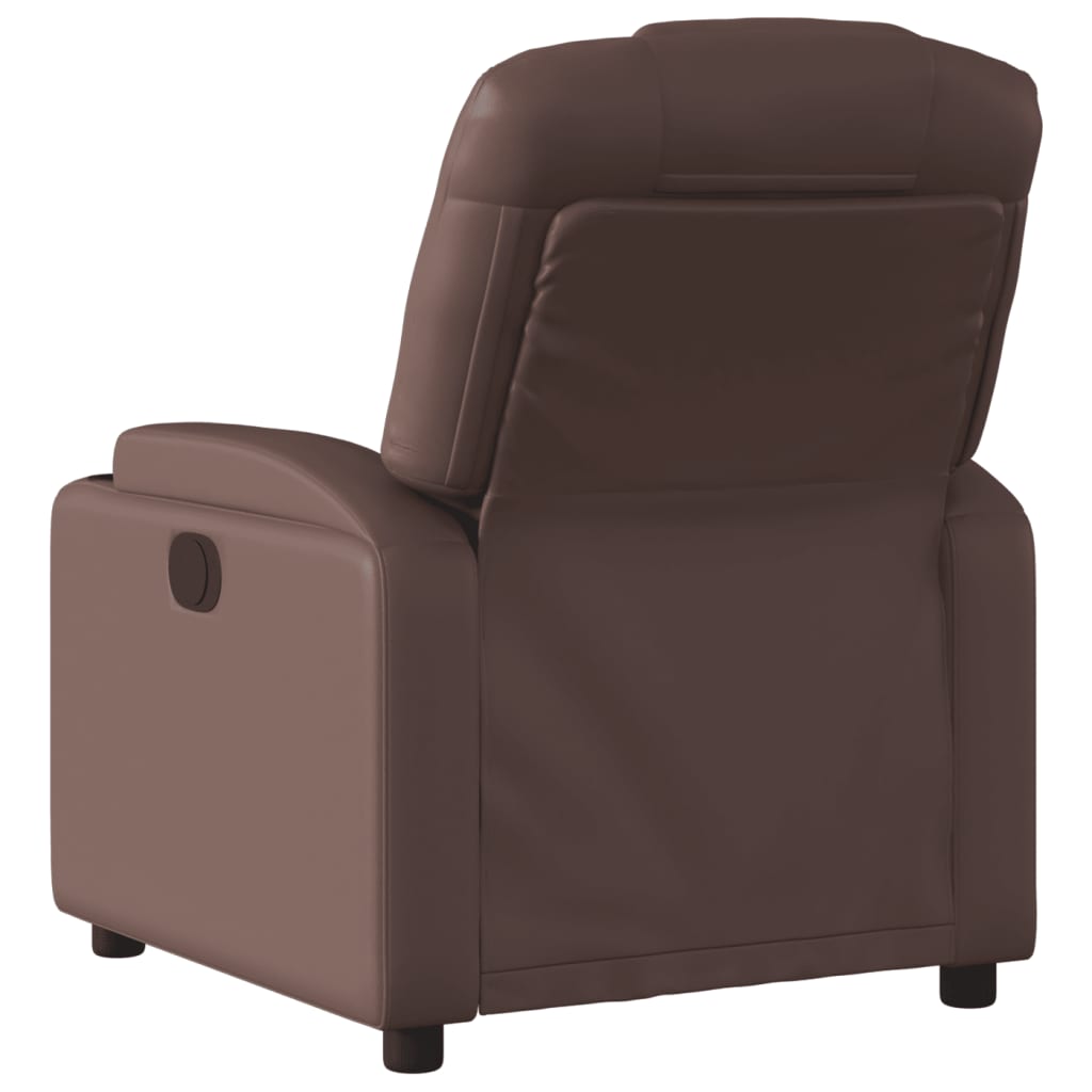 Fauteuil inclinable électrique Marron Similicuir Fauteuils vidaXL   