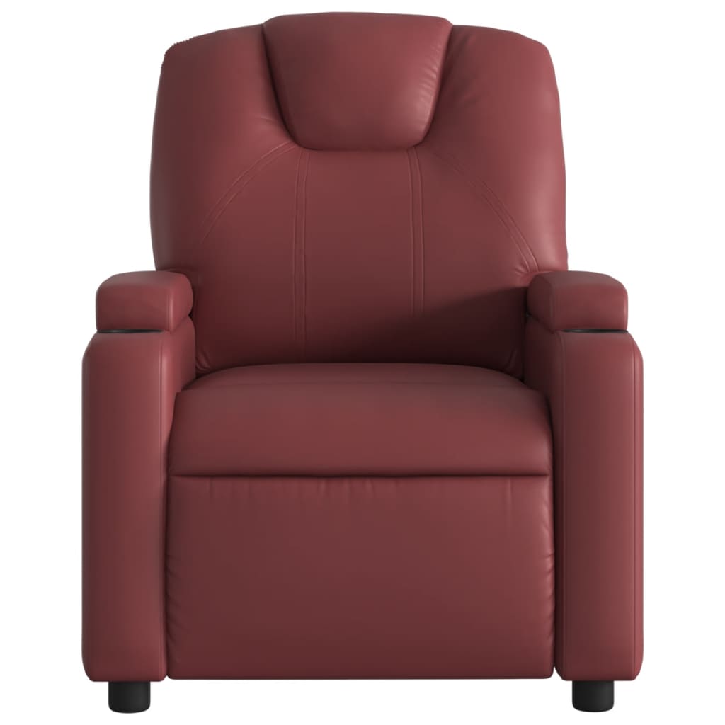 Fauteuil inclinable électrique Rouge bordeaux Similicuir Fauteuils vidaXL   