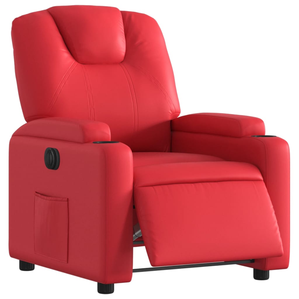 Fauteuil inclinable électrique Rouge Similicuir Fauteuils vidaXL   