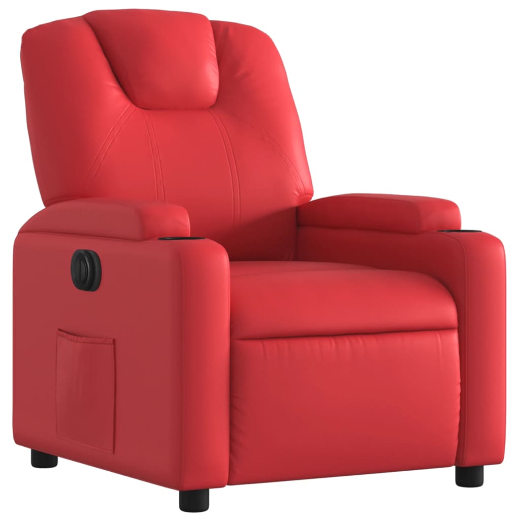 Fauteuil inclinable électrique Rouge Similicuir Fauteuils vidaXL   