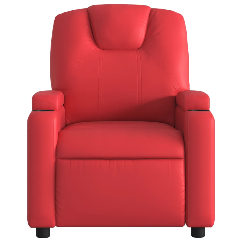 Fauteuil inclinable électrique Rouge Similicuir Fauteuils vidaXL   