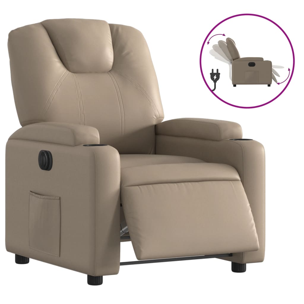 Fauteuil inclinable électrique Cappuccino Similicuir