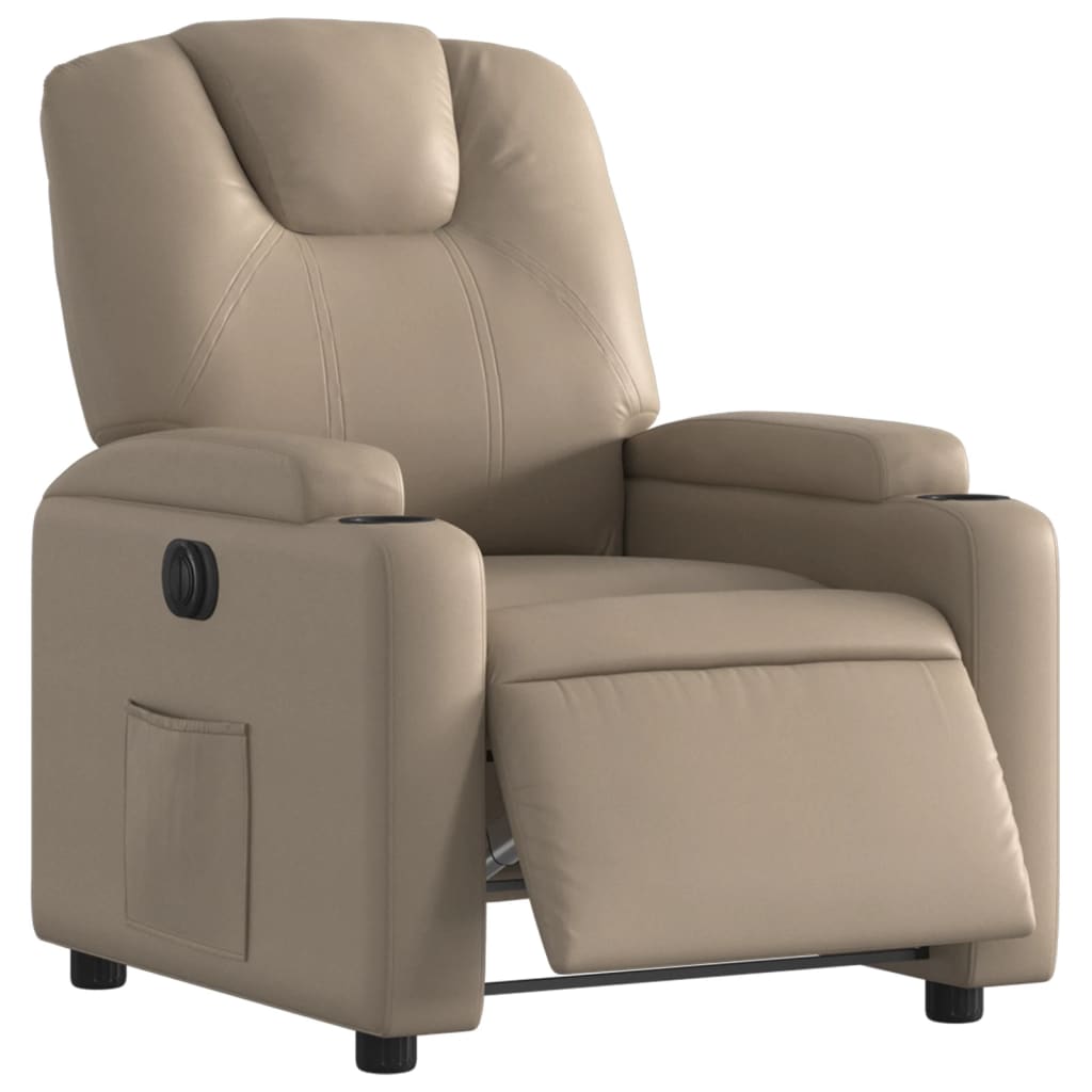 Fauteuil inclinable électrique Cappuccino Similicuir