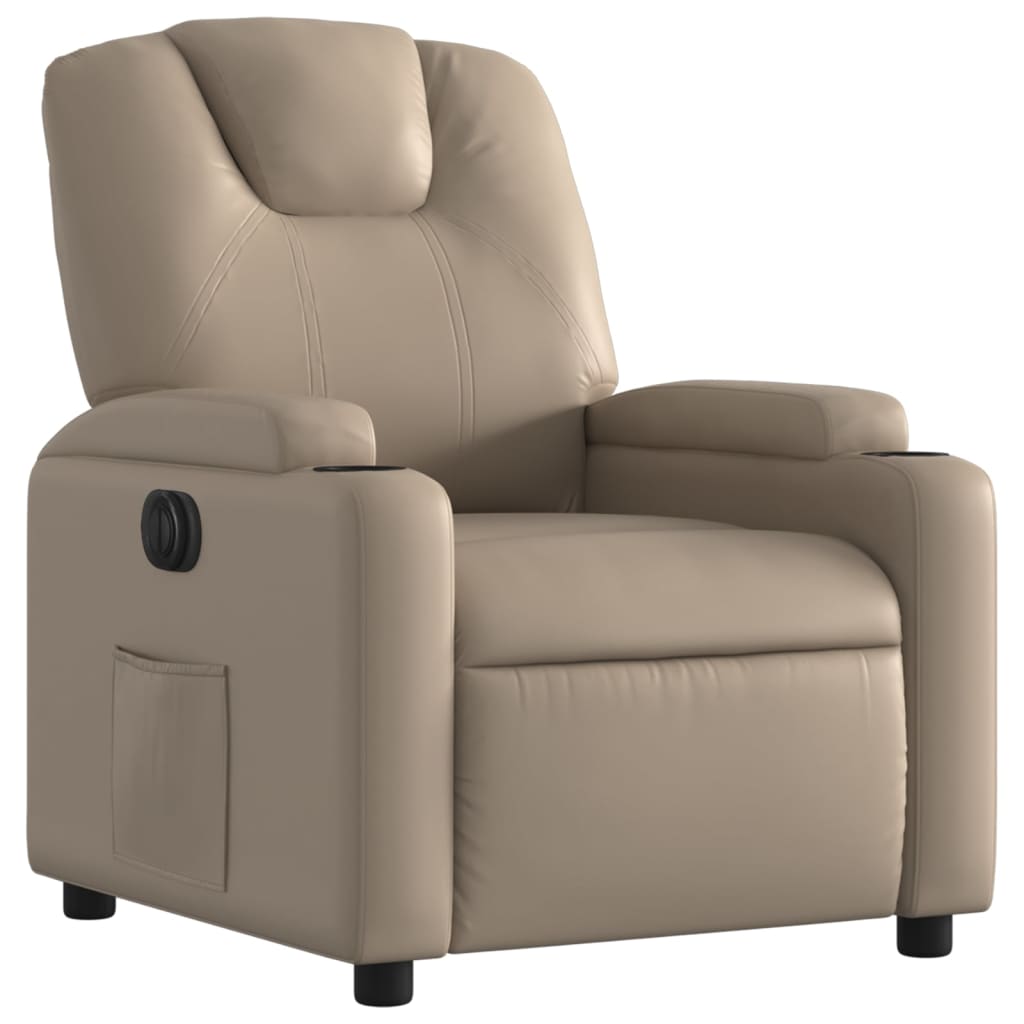 Fauteuil inclinable électrique Cappuccino Similicuir