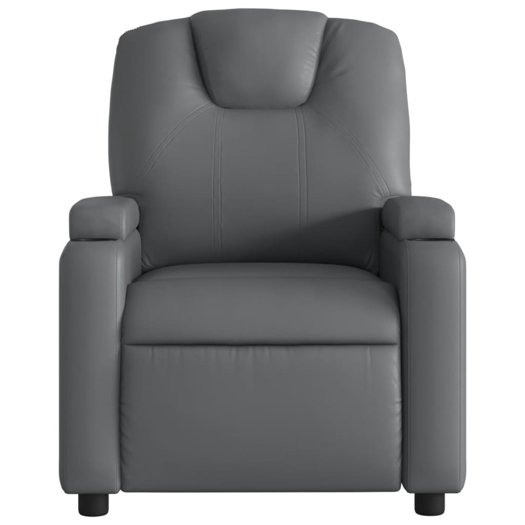 Fauteuil de massage inclinable électrique gris similicuir Fauteuils vidaXL   