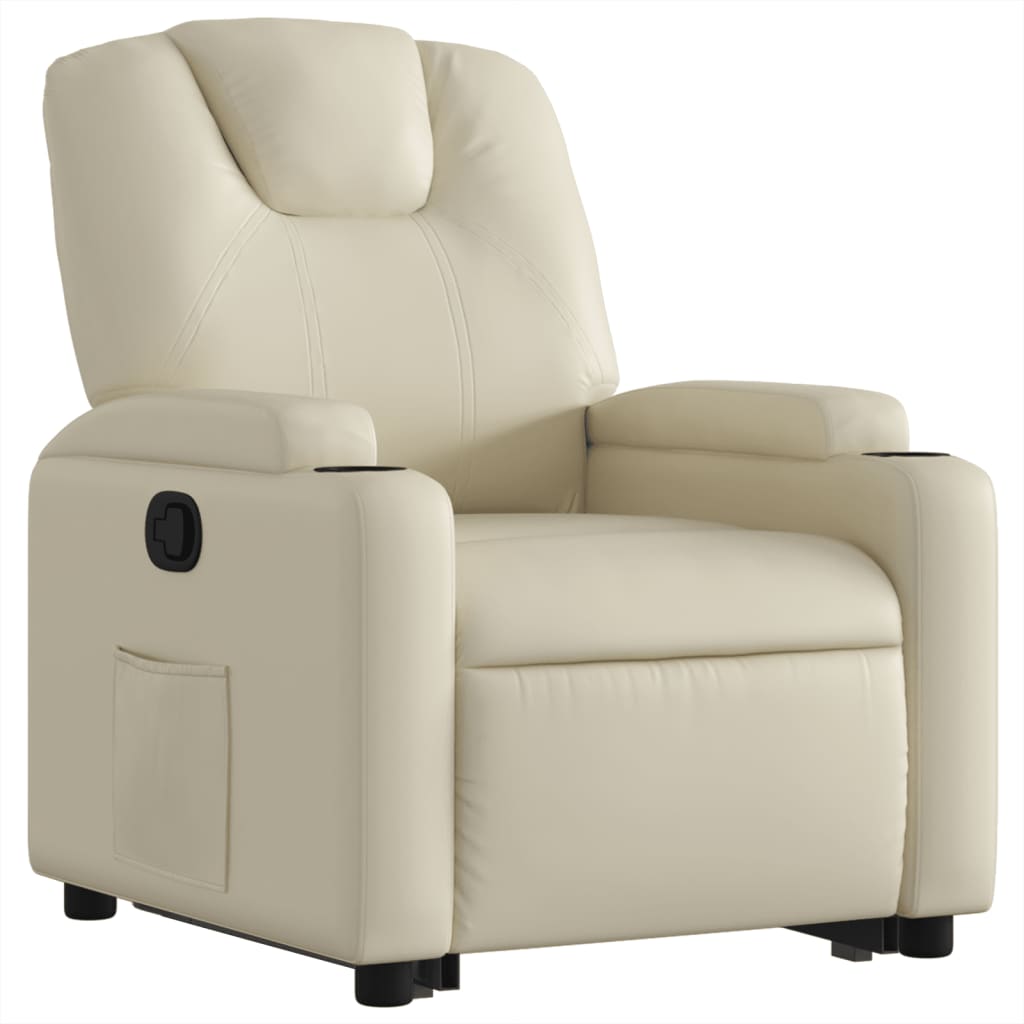 Fauteuil inclinable Crème Similicuir