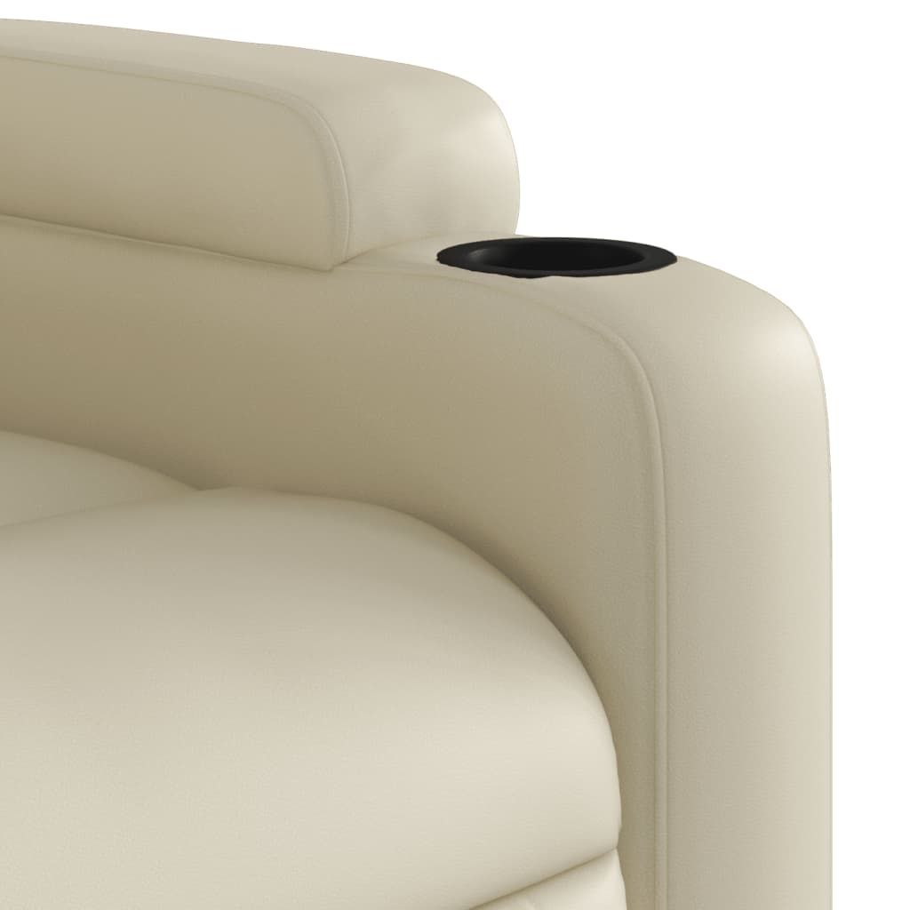 Fauteuil inclinable Crème Similicuir