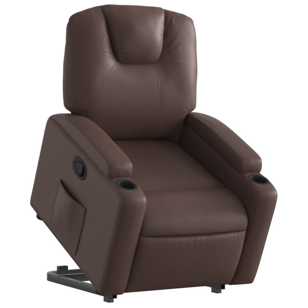 Fauteuil inclinable marron similicuir Fauteuils vidaXL   