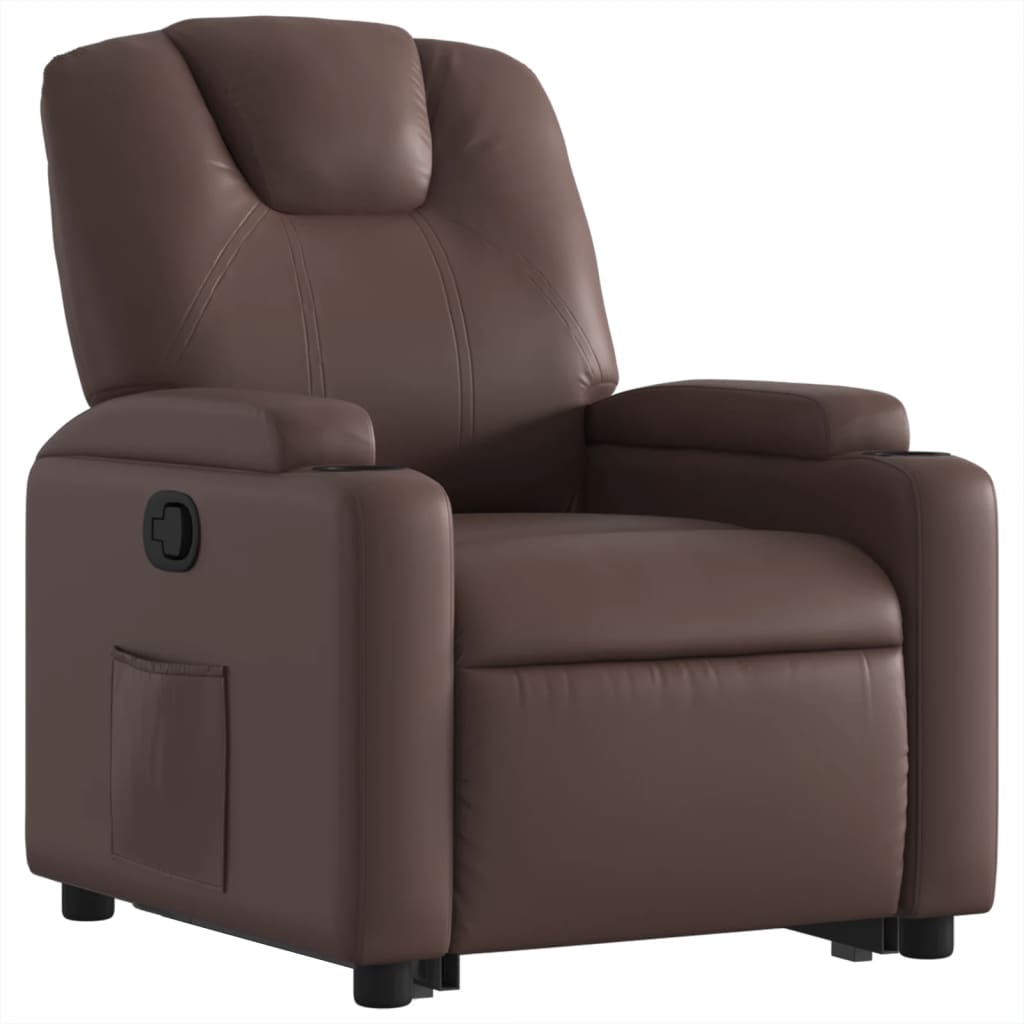 Fauteuil inclinable marron similicuir Fauteuils vidaXL   