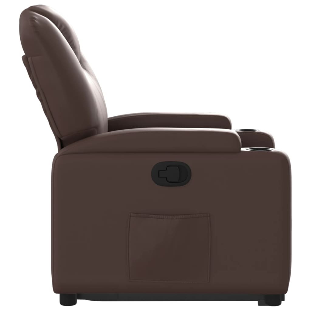 Fauteuil inclinable marron similicuir Fauteuils vidaXL   