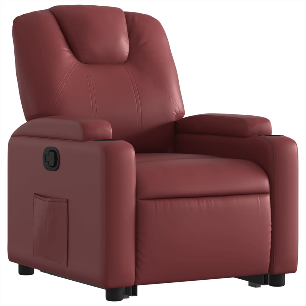 Fauteuil inclinable Rouge bordeaux Similicuir Fauteuils vidaXL   