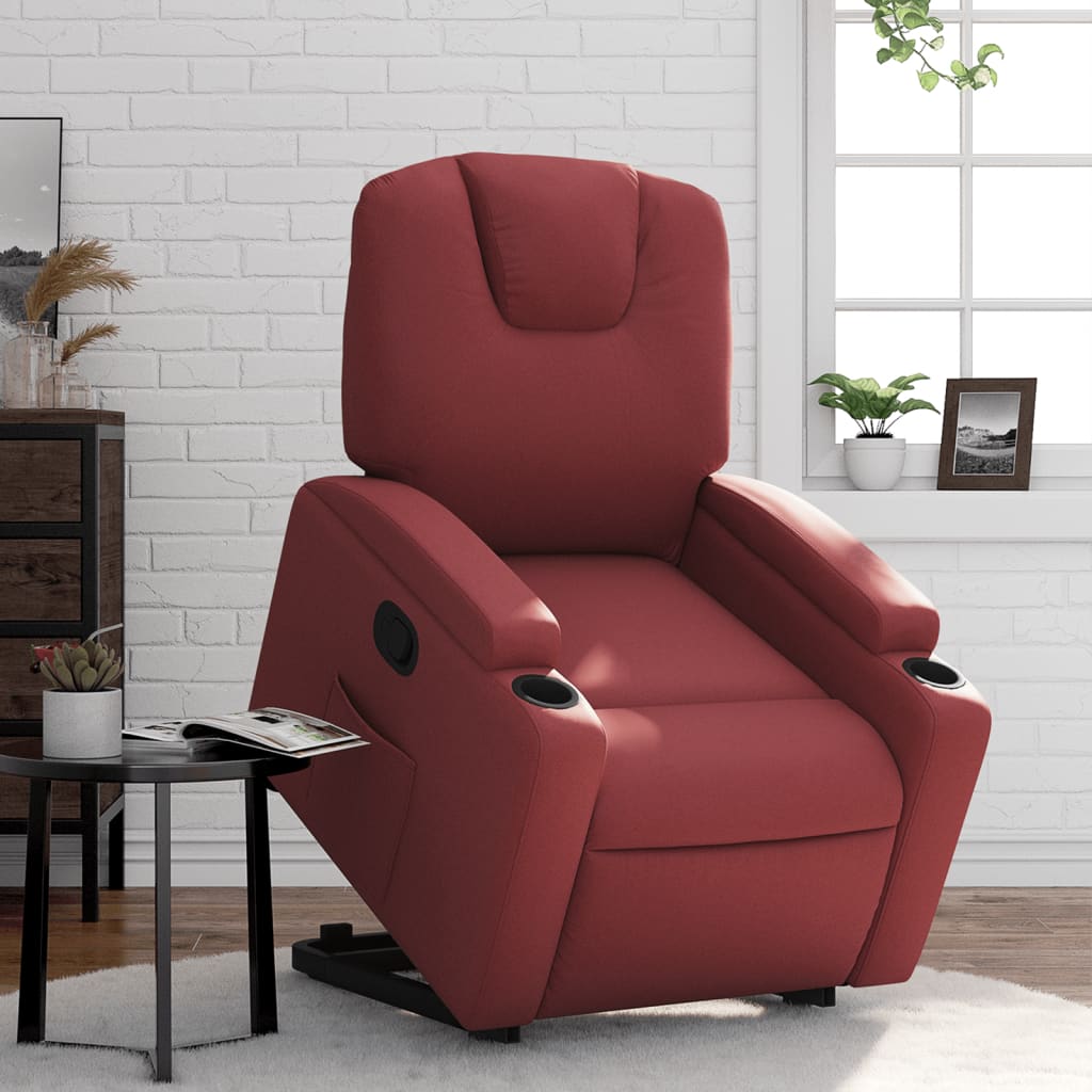 Fauteuil inclinable Rouge bordeaux Similicuir Fauteuils vidaXL   