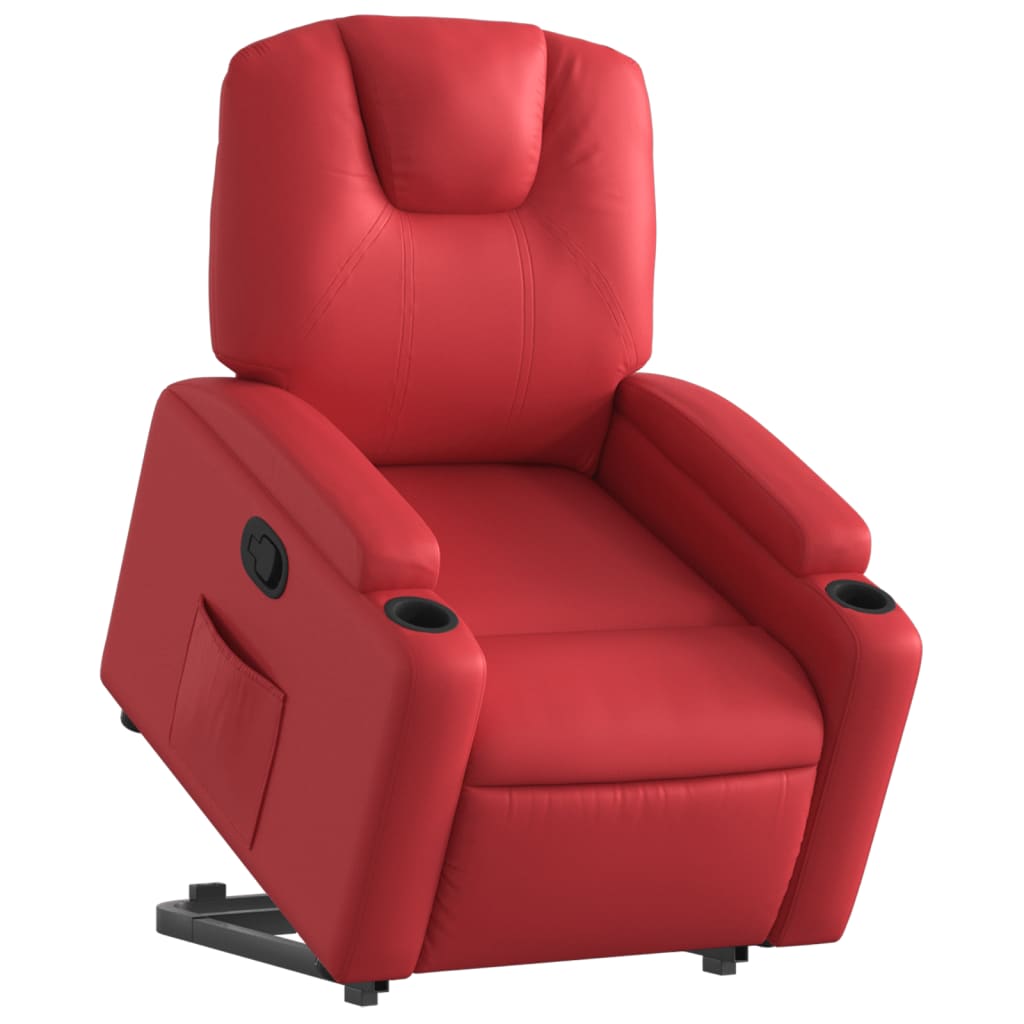 Fauteuil inclinable Rouge Similicuir Fauteuils vidaXL   